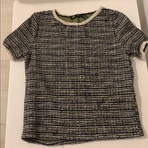 Zara pearl top
